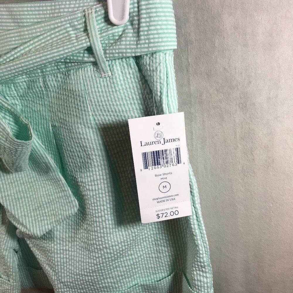 Lauren James Bow Shorts Mint Size Medium - Picture 6 of 6